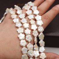 Cultured Reborn Freshwater Pearl Beads Star natural & DIY white 11mm Sold By Strand