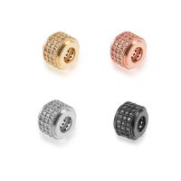 Zinc Alloy Jewelry Beads plated vintage & DIY & micro pave cubic zirconia Sold By Bag