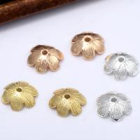 Brass Bead Cap Flower plated DIY 12*4mm Sold By PC
