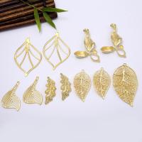 Hair Accessories DIY Findings, Brass, Leaf, plated, different styles for choice, golden, 50*36mm, Sold By PC