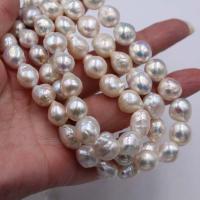 Cultured Baroque Freshwater Pearl Beads Keshi Baroque style & DIY white 11mm Sold By Strand