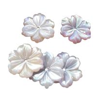 Naturlig Freshwater Shell Perler, Flower, Carved, du kan DIY, flere farver til valg, 14mm, 10pc'er/Bag, Solgt af Bag