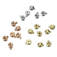 Brass Ear Nut Component plated fashion jewelry & for woman nickel lead & cadmium free Approx 1mm Sold By Lot