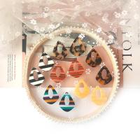 Akryl Hoop náušnice Components, namalovaný, Udržitelné & dutý, více barev na výběr, Prodáno By PC