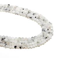 Mondstein Perlen, rund, natürlich, DIY & facettierte, grau, 2mm, verkauft von Strang