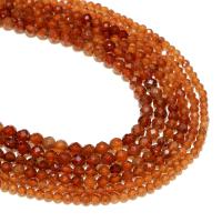 Natural Garnet Beads Round DIY & faceted orange 3mm Sold By Strand