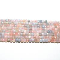 Gemstone Smycken Pärlor, Morganit, Kub, naturlig, DIY & fasetterad, blandade färger, 4mm, 95PC/Strand, Säljs av Strand