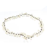 Teardrop Crystal Beads Quartz natural & DIY & faceted 11*8mm Sold By Strand