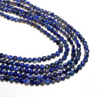 Natural Lapis Lazuli Beads Round DIY & faceted sapphire 6mm Approx Sold By Strand