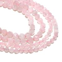 Naturlige rosenkvarts perler, Rose Quartz, Rhombus, du kan DIY & facetteret, lyserød, 10mm, Solgt af Strand