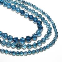 Gemstone Jewelry Beads Kyanite Round natural Star Cut Faceted & DIY blue 10mm Sold By Strand