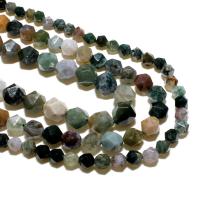 Naturlige indiske agat perler, Indiske Agate, Rhombus, du kan DIY & facetteret, blandede farver, 10mm, Solgt af Strand
