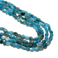 Gemstone Smycken Pärlor, apatiter, naturlig, DIY, blå, 6*8mm, Ca 48PC/Strand, Säljs av Strand