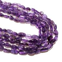 Natural Amethyst Beads Ellipse DIY purple 6*8mm Sold By Strand