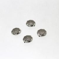 Zinc Alloy Jewelry Beads Flat Round antique silver color plated DIY Approx 1mm Approx Sold By KG