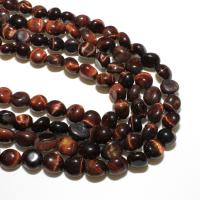 Tiger Eye pärlor, Red Tiger Eye Stone, ellips, naturlig, DIY, mörkbrun, 8-10mm, Säljs av Strand