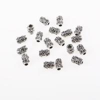 Zink legeret rør perler, Zinc Alloy, Kolonne, antik sølv farve forgyldt, du kan DIY & stort hul, nikkel, bly & cadmium fri, 8.5x6mm, Hole:Ca. 2.5mm, 50pc'er/Bag, Solgt af Bag