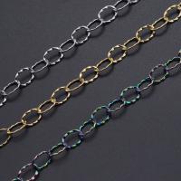 Stainless Steel Oval Chain plated DIY Sold By Strand