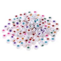 Antique akryl perler, Pentagram, du kan DIY, flere farver til valg, 4*7mm, Solgt af Bag