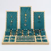 Modne wystawy biżuterii, Mikrofibra PU, Zrównoważonego, Pawi niebieski, bez zawartości niklu, ołowiu i kadmu, sprzedane przez PC
