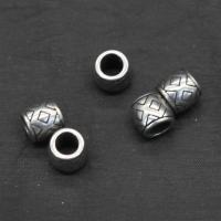 Stainless Steel Large Hole Beads plated DIY silver color 11*9.7mm Approx 6.3mm Sold By Bag