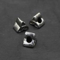 Stainless Steel Large Hole Beads plated DIY silver color 11*9mm Approx 5mm Sold By Bag