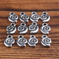 Zinc Alloy Pendants Snail plated vintage & DIY silver color nickel lead & cadmium free 7*12mm Sold By PC
