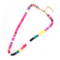 Fashion Necklace Jewelry Polymer Clay for woman multi-colored Sold Per 17 Inch Strand