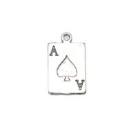 Zinc Alloy Pendler, Poker, forgyldt, 13x1x21mm, 200pc'er/Lot, Solgt af Lot