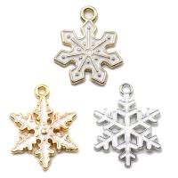 Zinc Alloy Enamel Pendants Snowflake plated Sold By Lot