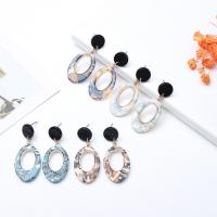 Zinc Alloy Drop Earrings with Acrylic fashion jewelry Sold By Pair