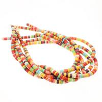 Perline in turchese, turchese sintetico, Colonna, lucido, DIY, multi-colore, 6*6mm, 120PC/filo, Venduto da filo