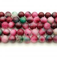 Natural Marble Beads Tourmaline Round polished DIY black Sold By Strand