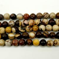 Zebra Jaspis Perle, rund, poliert, DIY & verschiedene Größen vorhanden, verkauft von Strang
