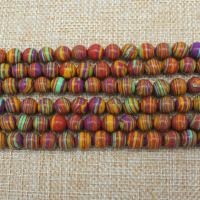 Malakit perler, Runde, poleret, syntetisk & du kan DIY & forskellig størrelse for valg, flerfarvede, Solgt af Strand