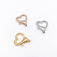 Zinc Alloy Lobster Clasp Heart plated DIY 26mm Sold By Lot