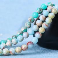 Gemstone Smycken Pärlor, Shoushan Stone, Rund, polerad, DIY, fler färger för val, Säljs av Strand