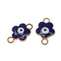 Flower Zinc Alloy Connector plated DIY dark blue nickel lead & cadmium free 20*17*3mm Approx 2mm Sold By Bag