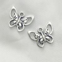 Zinc Alloy Pendants Butterfly antique silver color plated DIY nickel lead & cadmium free Sold By Bag