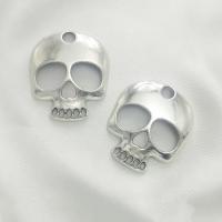 Zinc Alloy Pendant Skull antique silver color plated DIY nickel lead & cadmium free Sold By Bag