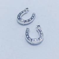 Zinc Alloy Pendants Horseshoes antique silver color plated DIY nickel lead & cadmium free Sold By Bag