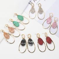 Zinc Alloy Drop Earrings with Acetate fashion jewelry Sold By Pair