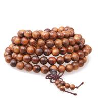 108 Mala perle, sandalovo drvo, Krug, narodnoj stilu & bez spolne razlike & različite veličine za izbor, Prodano By Strand