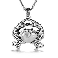 Titanium Steel Pendants Crab polished fashion jewelry & Unisex silver color Sold By PC
