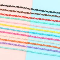 Akryl kæde, forgyldt, Bæredygtig & du kan DIY, flere farver til valg, 6x8mm, Solgt Per Ca. 15 inch Strand