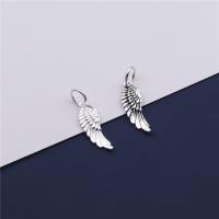 925 Sterling Silver Pendant Angel Wing plated DIY Approx 4mm Sold By PC