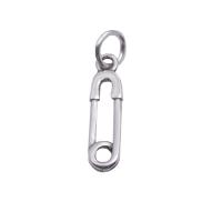 925 Sterling Silver Pendant Safety Pin plated DIY Sold By PC