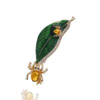 Zinc Alloy Brooches Insect plated fashion jewelry & Unisex & with rhinestone nickel lead & cadmium free Sold By PC