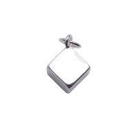 925 Sterling Silver Pendant Square DIY Sold By PC