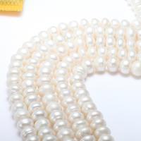 Bulvių išauginti gėlavandenių perlų karoliukai, Gėlo vandens perlų, Bulvė, natūralus, baltas, 13-14mm,15*10.6cm, Skylė:Apytiksliai 0.8mm, Parduota už Apytiksliai 15.5 Inch Strand